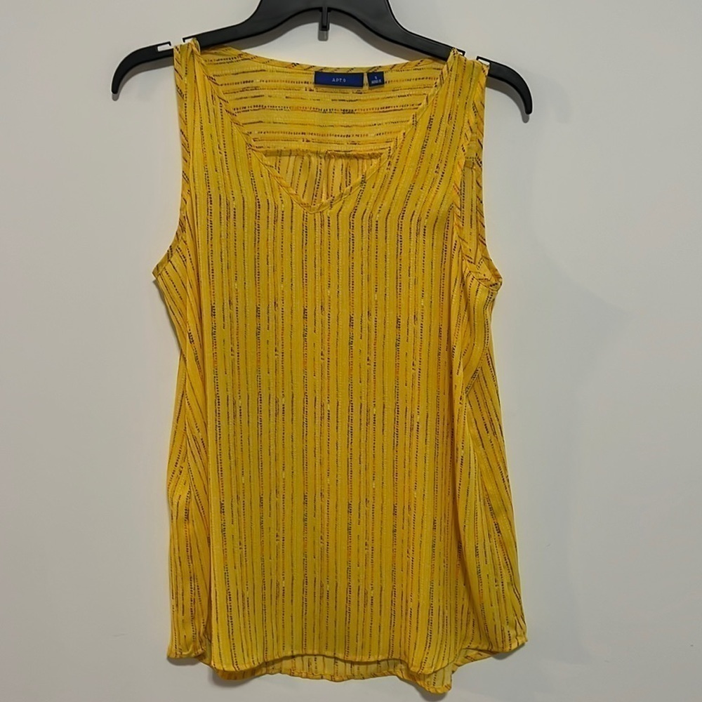 APT 9 Yellow Shell Tank Top Size Small Worn Once